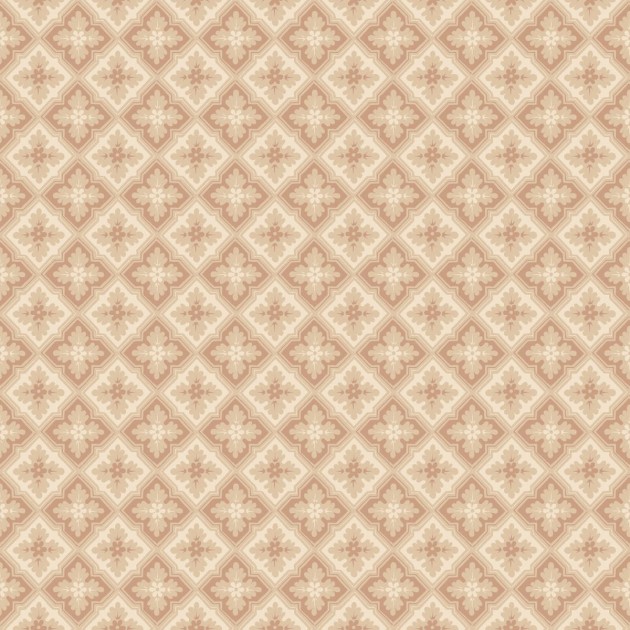 Sandberg S10454 Ett Hem, Oland Edvin Terracotta - tapeta geometryczna w kwiatowe romby