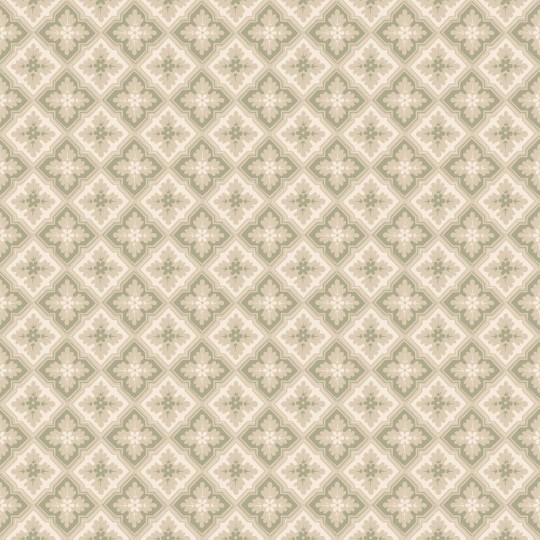 Sandberg S10455 Ett Hem, Oland Edvin Green - tapeta geometryczna w kwiatowe romby