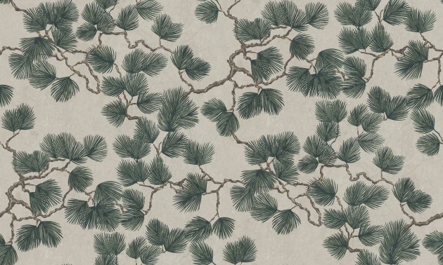 Sandberg S10488 Ett Hem, Oland Pine Mural Green - mural w liście sosny