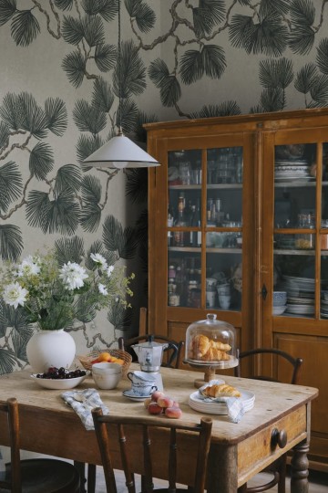 Sandberg S10488 Ett Hem, Oland Pine Mural Green - mural w liście sosny