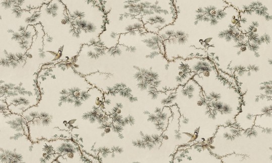 Sandberg S10655 Ett Hem, Oland Noah Mural Sandstone - mural w gałęzie i ptaki