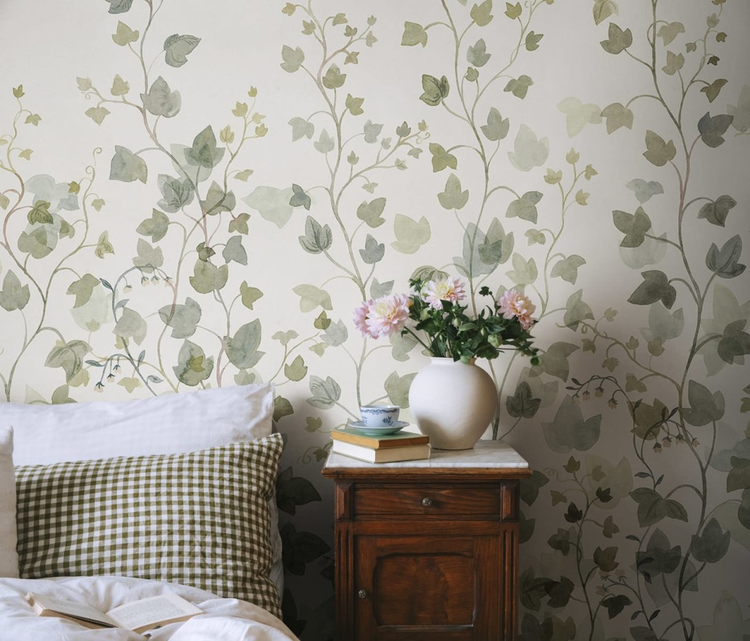 Sandberg S10484 Ett Hem, Oland Ivy Green - mural pnący się bluszcz