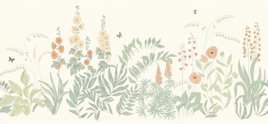 Sandberg S10481 Ett Hem, Oland Aino Peach - mural letnia łąka