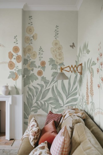 Sandberg S10481 Ett Hem, Oland Aino Peach - mural letnia łąka