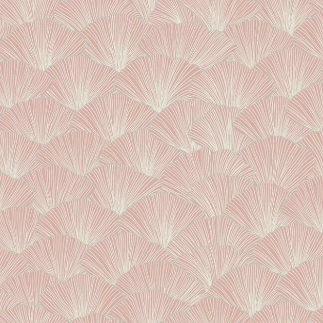 York CI2334 Candice Olson Modern Artisan Second Edition Luminous Ginkgo Soft Coral - tapeta w kwiaty miłorzębu japońskiego
