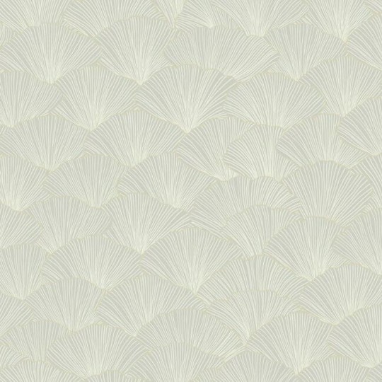York CI2333 Candice Olson Modern Artisan Second Edition Luminous Ginkgo Light Grey - tapeta w kwiaty miłorzębu japońskiego