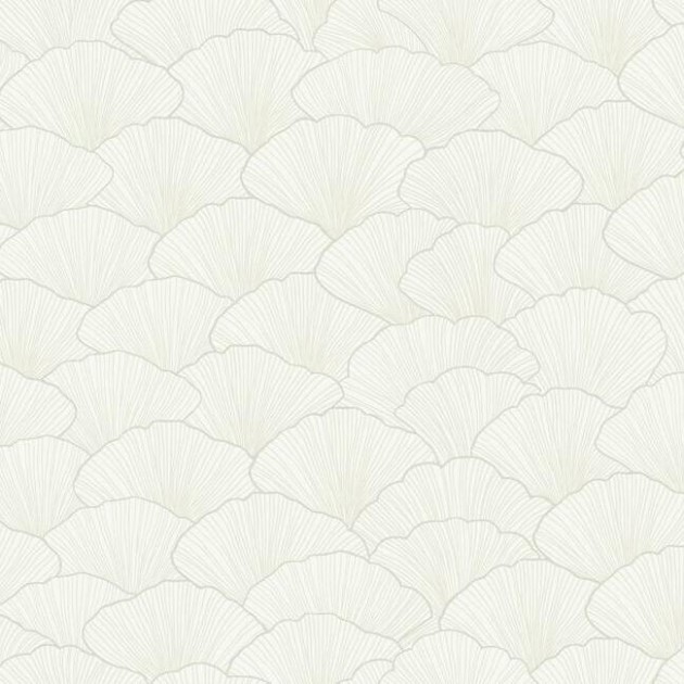 York CI2335 Candice Olson Modern Artisan Second Edition Luminous Ginkgo White/Cream - tapeta w kwiaty miłorzębu japońskiego