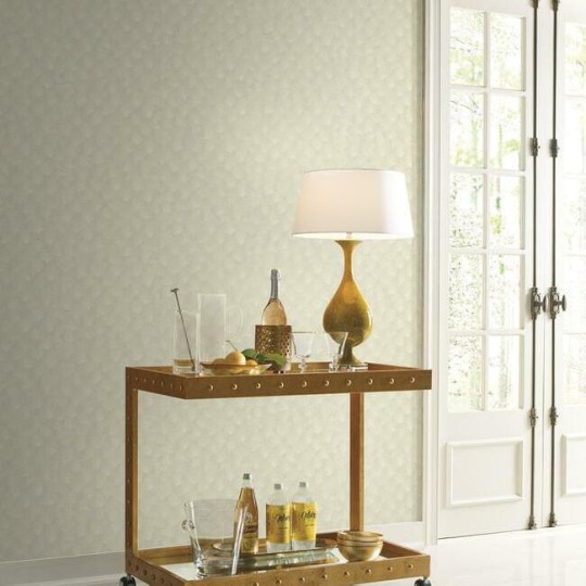 York CI2335 Candice Olson Modern Artisan Second Edition Luminous Ginkgo White/Cream - tapeta w kwiaty miłorzębu japońskiego