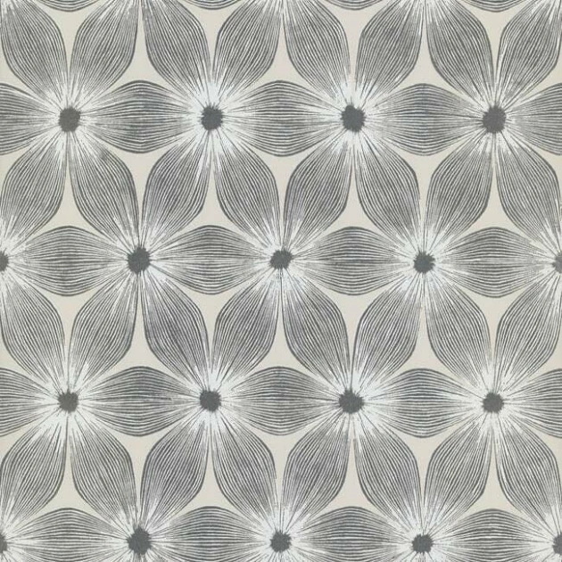 York CI2302 Candice Olson Modern Artisan Second Edition Everlasting White/Silver - tapeta w kwiaty