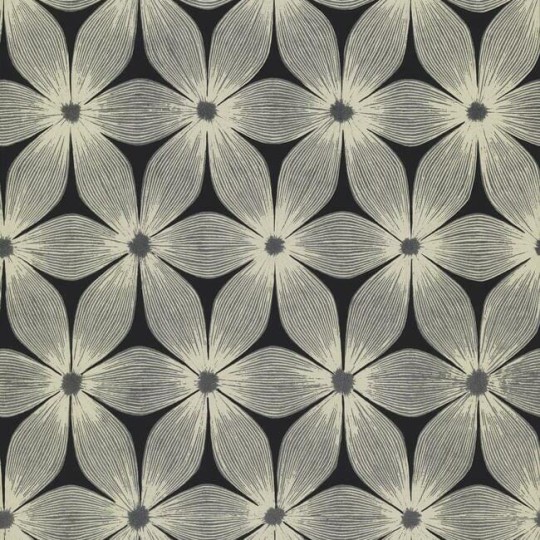 York CI2305 Candice Olson Modern Artisan Second Edition Everlasting Black/Silver - tapeta w kwiaty