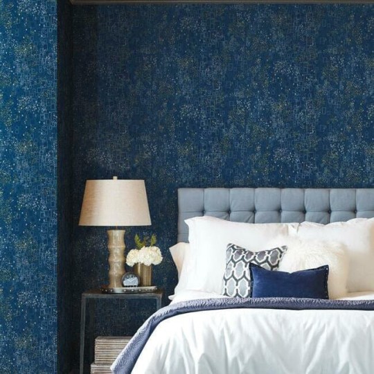 York CI2321 Candice Olson Modern Artisan Second Edition Gilded Confetti Navy - tapeta w abstrakcyjny wzór