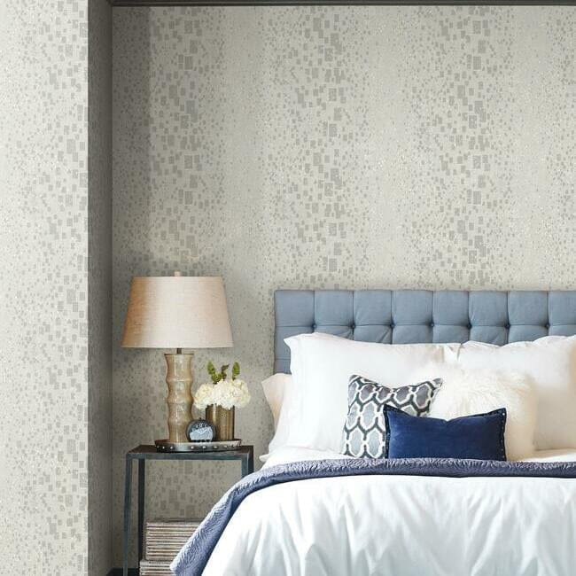 York CI2324 Candice Olson Modern Artisan Second Edition Gilded Confetti Silver/Grey - tapeta w abstrakcyjny wzór