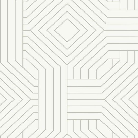 York CI2374 Candice Olson Modern Artisan Second Edition Diverging Diamonds Fantasy White - tapeta w geometryczny wzór