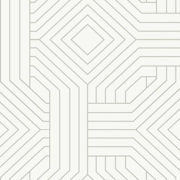 York CI2374 Candice Olson Modern Artisan Second Edition Diverging Diamonds Fantasy White - tapeta w geometryczny wzór