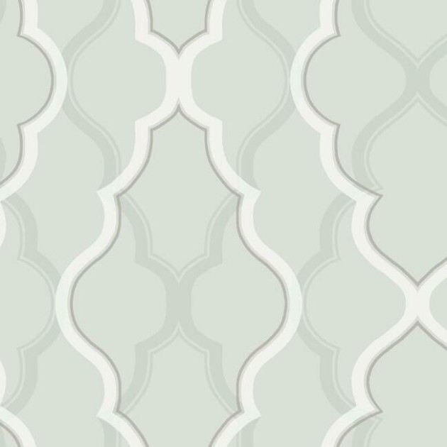 York CI2397 Candice Olson Modern Artisan Second Edition Double Damask Silver - tapeta w geometryczny wzór
