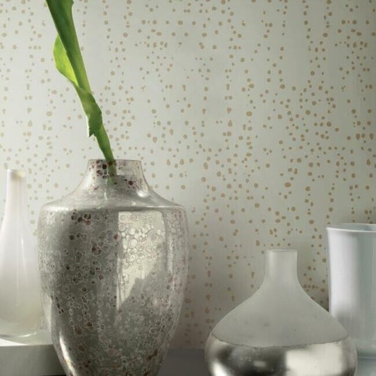 York CI2354 Candice Olson Modern Artisan Second Edition Star Struck Grey/Gold - tapeta w kropki