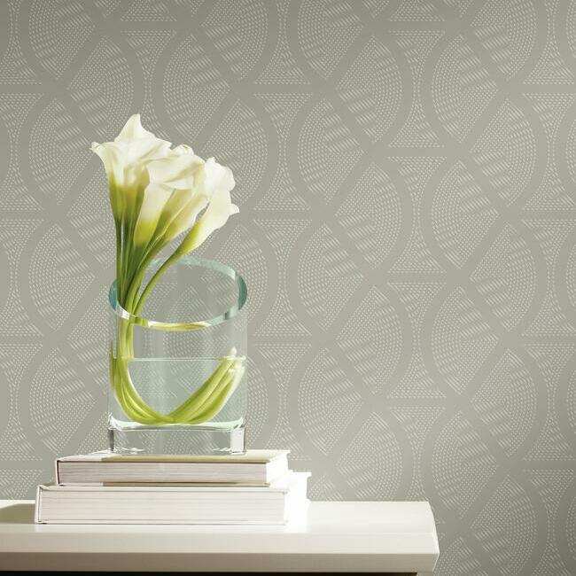 York CI2382 Candice Olson Modern Artisan Second Edition Opposites Attract Cream - tapeta w geometryczny wzór z koralików