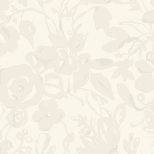 York BL1734 Blooms Second Edition Resource Library Brushstroke Floral White/Pearl - tapeta w kwiaty