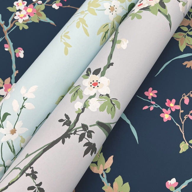 York BL1741 Blooms Second Edition Resource Library Blossom Branches White/Red - tapeta w kwiaty