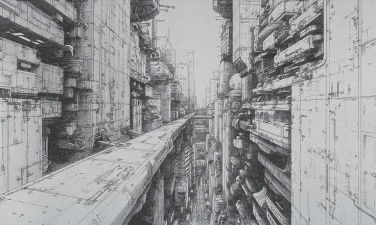 Wall Art Cyber City - mural w komiksowy motyw futurystycznego miasta