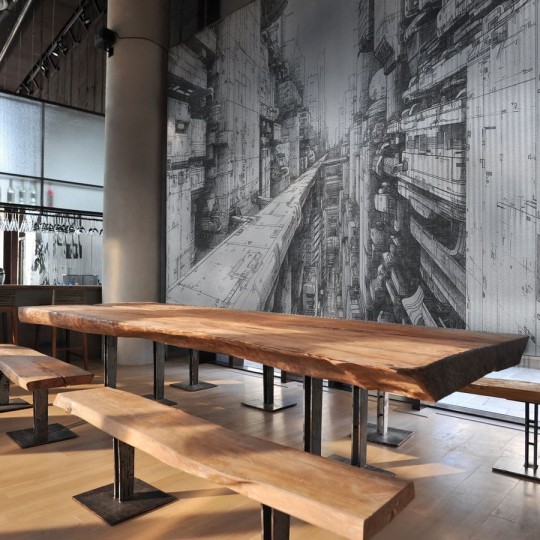 Wall Art Cyber City - mural w komiksowy motyw futurystycznego miasta