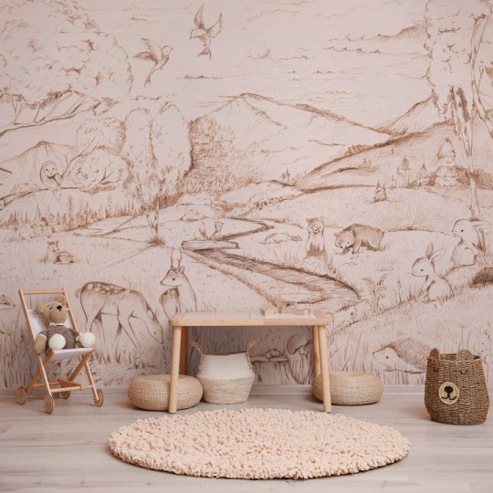 Wall Art Elliot - mural dla dzieci w bajkowy krajobraz