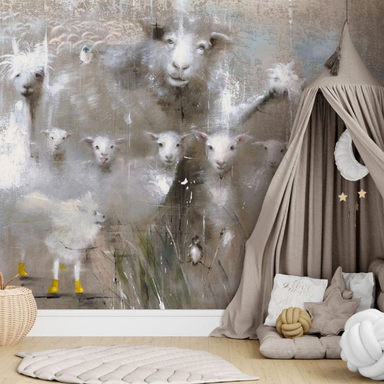 Wall Art Lana - mural w owce