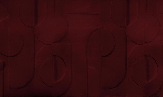 Wall Art Bene Burgundy - mural w geometryczny wzór
