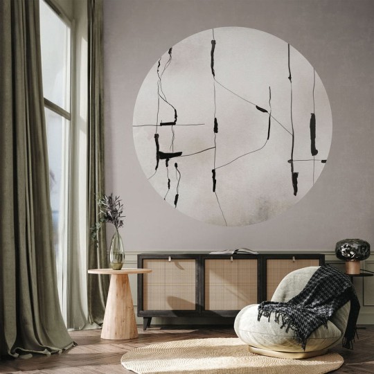 Wall Art Seam - mural koło w abstrakcyjny wzór