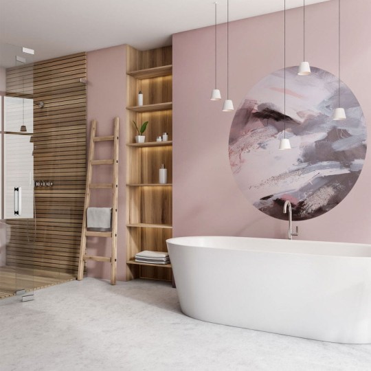 Wall Art Panna Cotta - mural koło w abstrakcyjny wzór