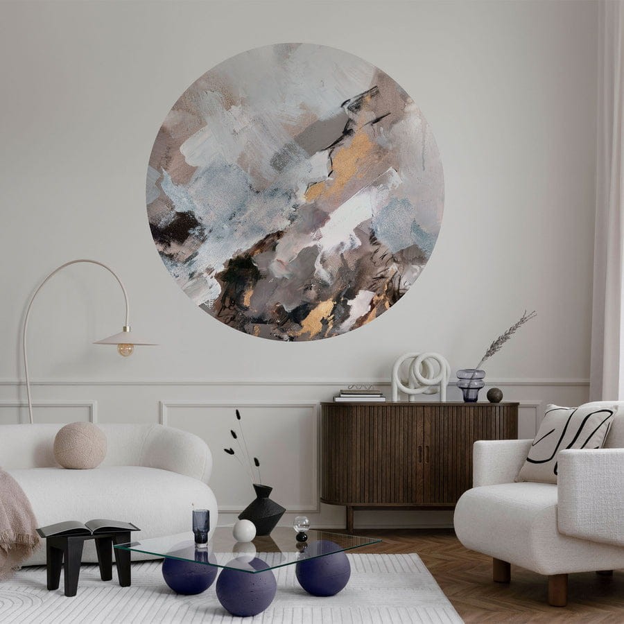Wall Art Amaretto - mural koło w abstrakcyjny wzór