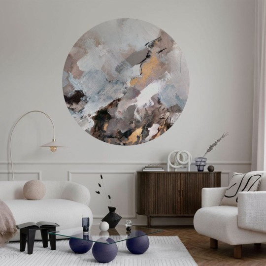 Wall Art Amaretto - mural koło w abstrakcyjny wzór