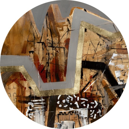 Wall Art Figaro - mural koło w abstrakcyjny wzór