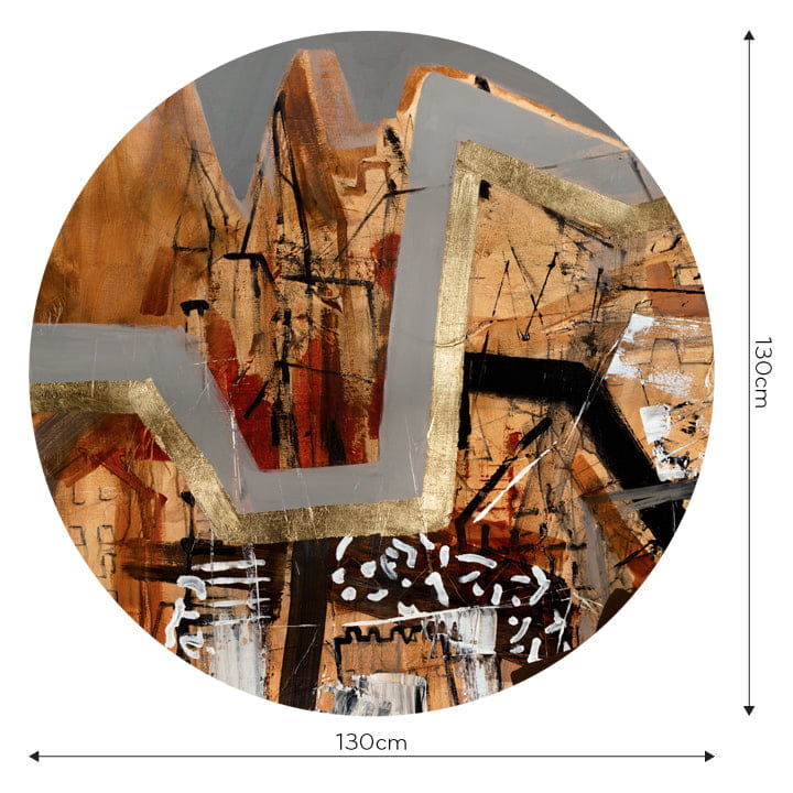 Wall Art Figaro - mural koło w abstrakcyjny wzór