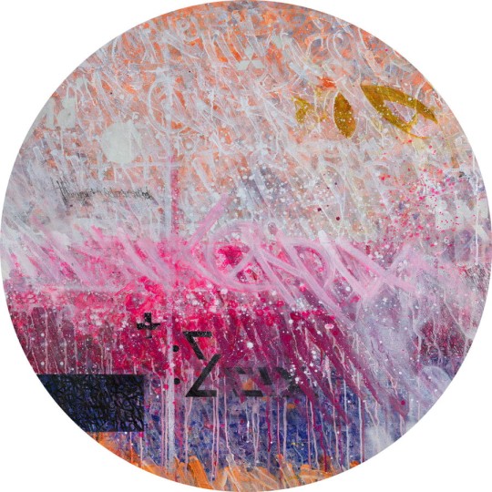 Wall Art Harlem - mural koło w abstrakcyjny wzór