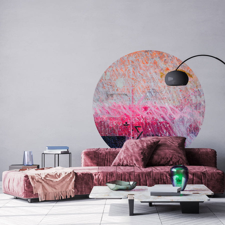 Wall Art Harlem - mural koło w abstrakcyjny wzór