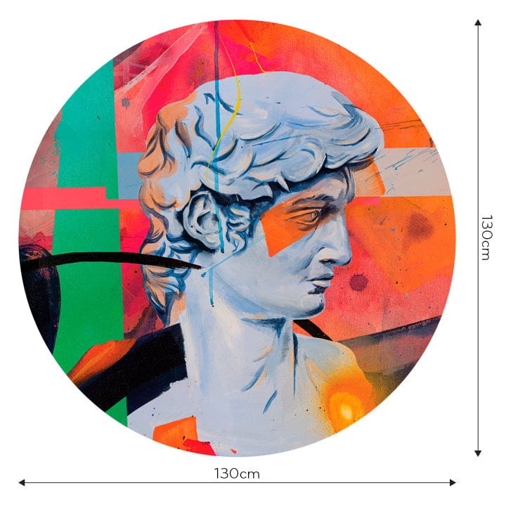 Wall Art Buenos - mural koło w abstrakcyjny wzór w stylu pop art.