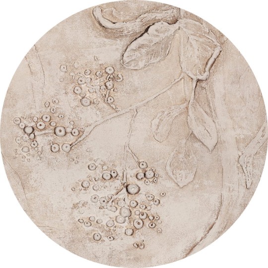 Wall Art Amore - mural koło w delikatny motyw roślinny