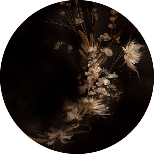 Wall Art Virtus - mural koło w kwiaty