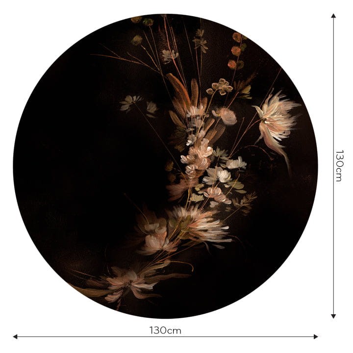 Wall Art Virtus - mural koło w kwiaty