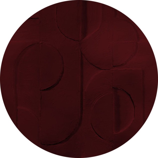 Wall Art Bene Burgundy - mural koło w geometryczny wzór