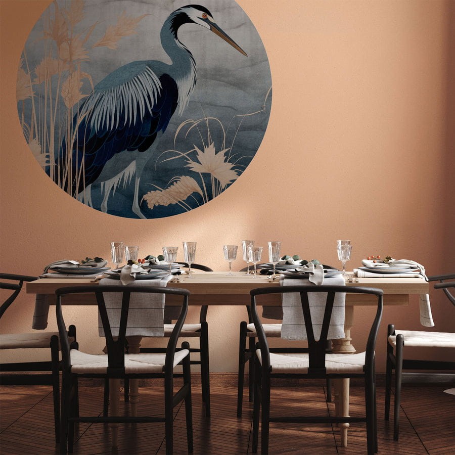 Wall Art Senzai - mural koło w ptaka w stylu chinoiserie