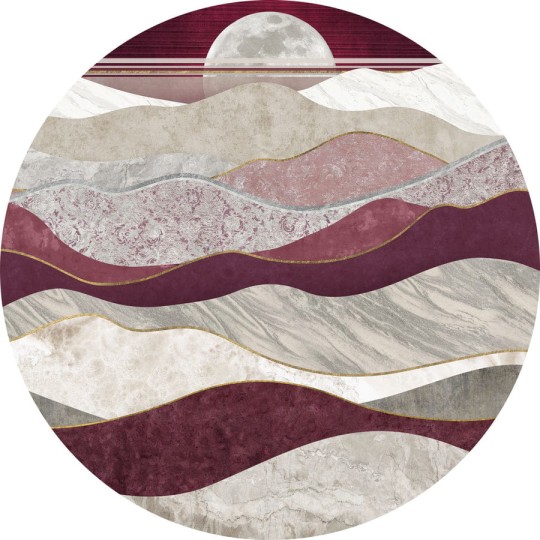 Wall Art Merlot - mural koło w krajobraz