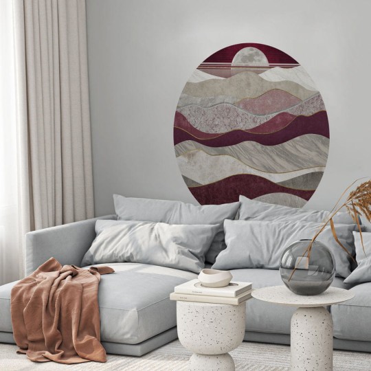 Wall Art Merlot - mural koło w krajobraz