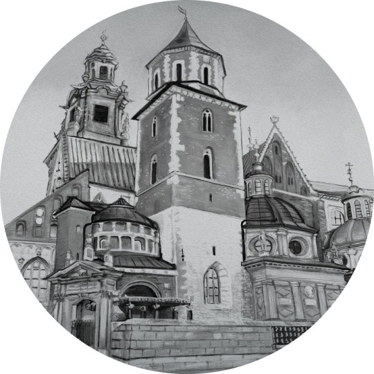 Wall Art Wawel - mural koło w Zamek Królewski na Wawelu