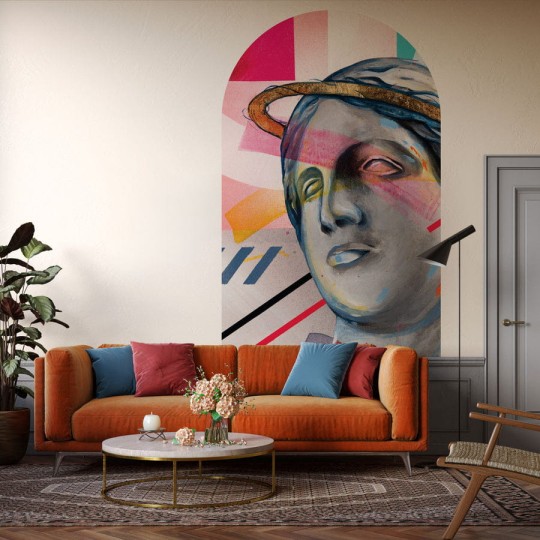 Wall Art Aires - mural łuk w abstrakcyjny wzór w stylu pop art.