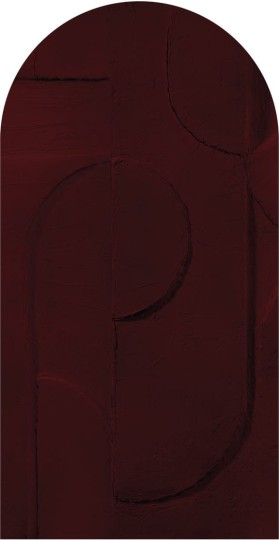 Wall Art Bene Burgundy - mural łuk w geometryczny wzór