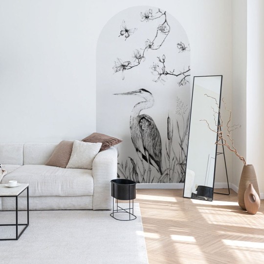 Wall Art Heron - mural łuk w czaplę