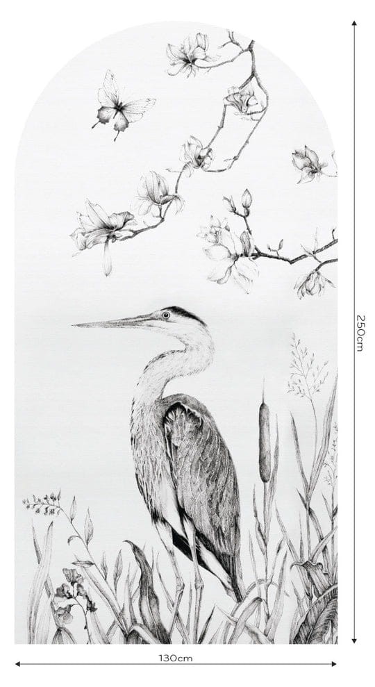 Wall Art Heron - mural łuk w czaplę