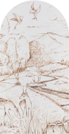 Wall Art Elliot - mural łuk dla dzieci w bajkowy pejzaż